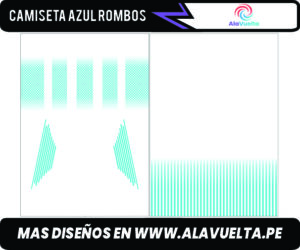 CAMISETA AZUL ROMBOS